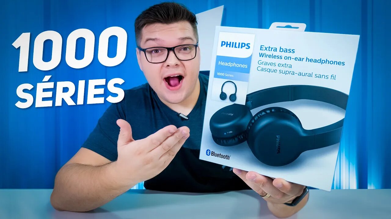 Headphone Bluetooth Phillips 1000 SERIES - Pequeno, PORTÁTIL, Super GRAVE e ÓTIMA QUALIDADE!