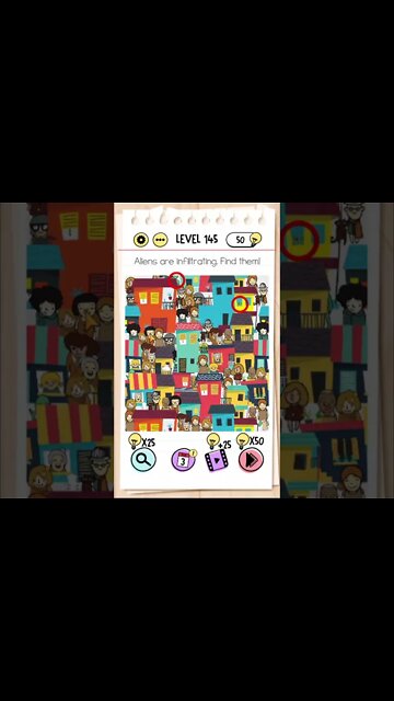Brain Test Tricky Puzzles Level 145 Aliens are infiltrating. Find them!
