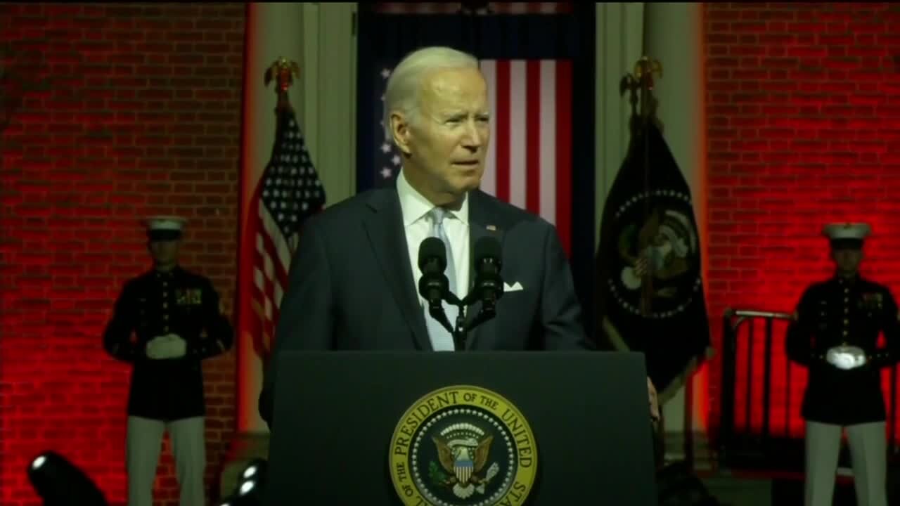 Biden delivers dire words in 'battle for the soul of the nation' address