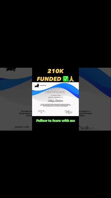 Prop Firm Challenge Smashed now I’m Managing 210K In Funds 💯