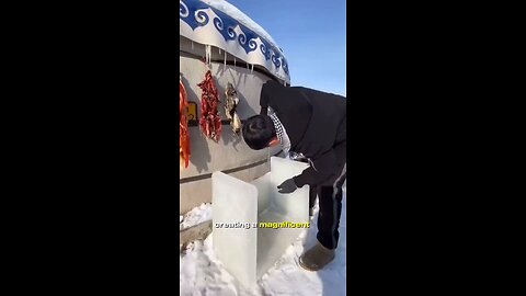 Snowy Survival: Crafting an Incredible Snow Box for Fresh Food Storage!❄️