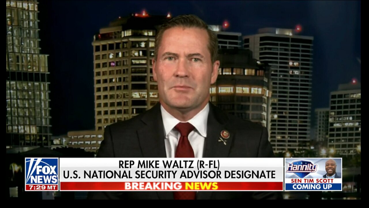 REP MIKE WALTZ ON HIS APPOINTMENT AS NATIONAL SECURITY ADVISOR