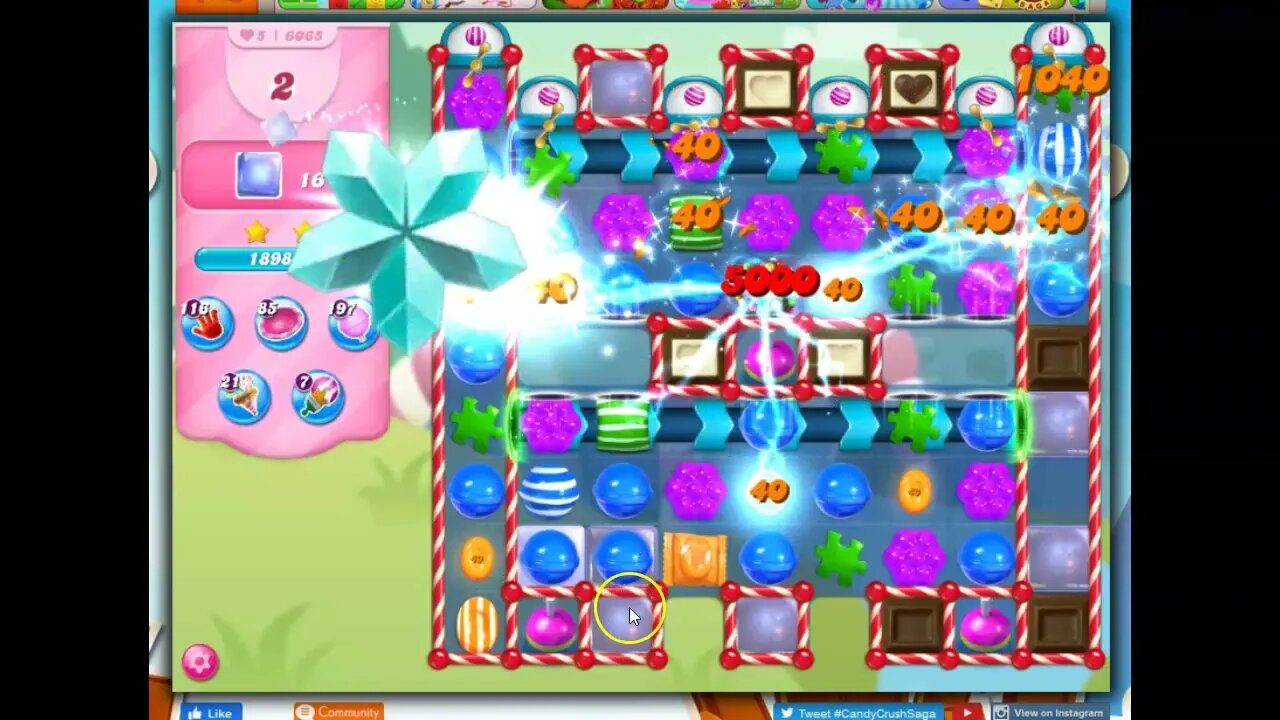 Candy Crush Level 6065 Talkthrough, 25 Moves 0 Boosters