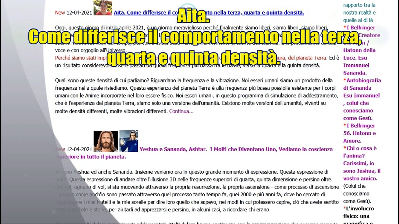 Aita. Come differisce il comportamento nella terza, quarta e quinta densità.
