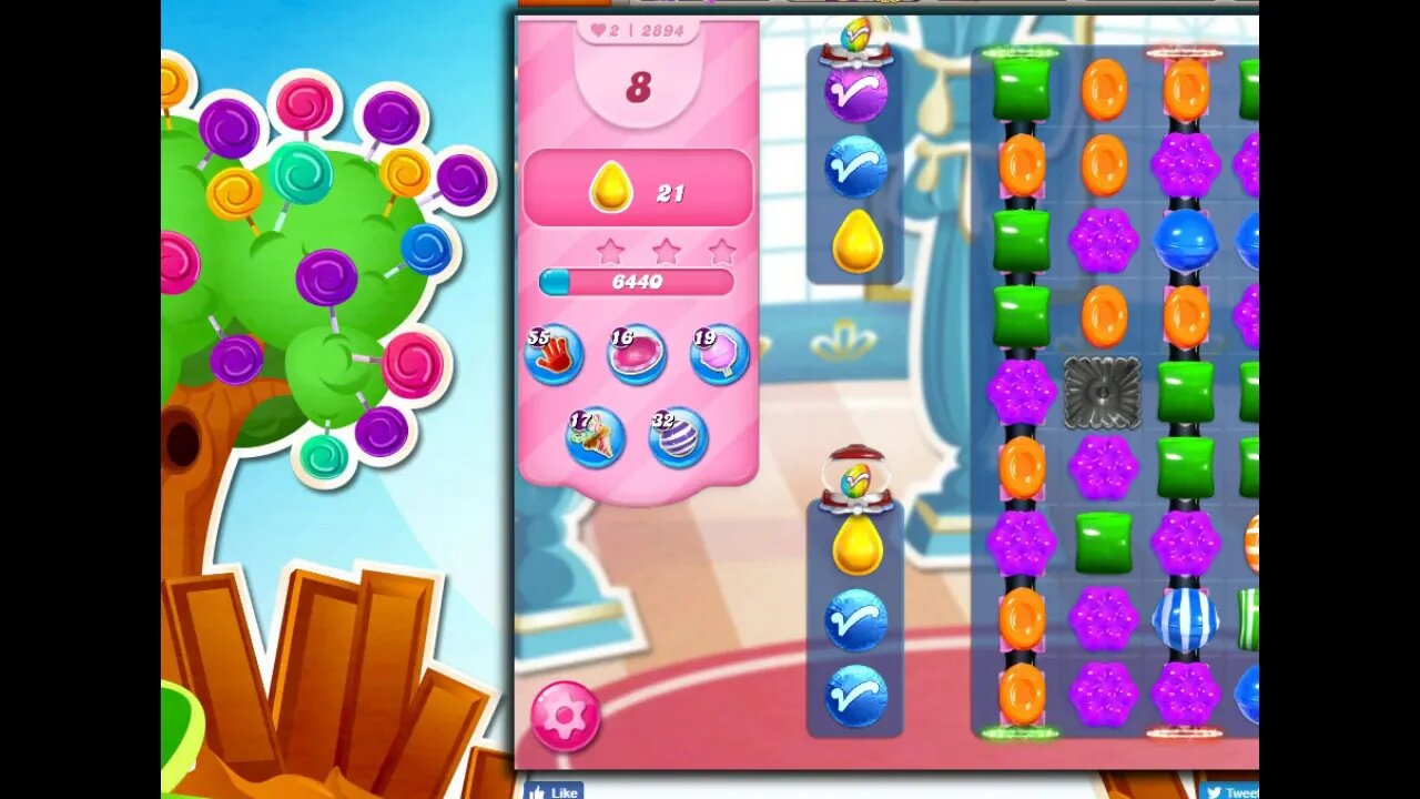 Candy Crush Level 2894 Talkthrough, 12 Moves 0 Boosters