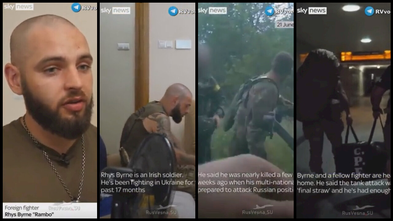 Ukrainian battlefield: British Sky News report and chest camera video of Rias Byrne