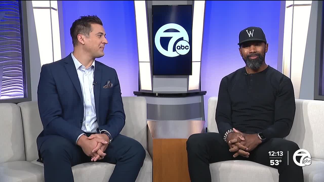 NFL legend Charles Woodson in-studio with WXYZ's Brad Galli