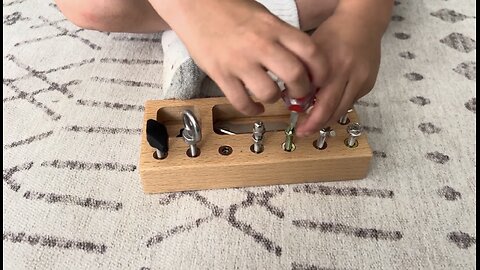 Montessori Screwdriver Board, Kids Wooden Toys, Fine Motor Skills, Sensory Preschool Learning Toys