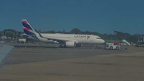 Airbus A319 PT-TME faz seu pushback,taxia e decola de Fortaleza para Manaus