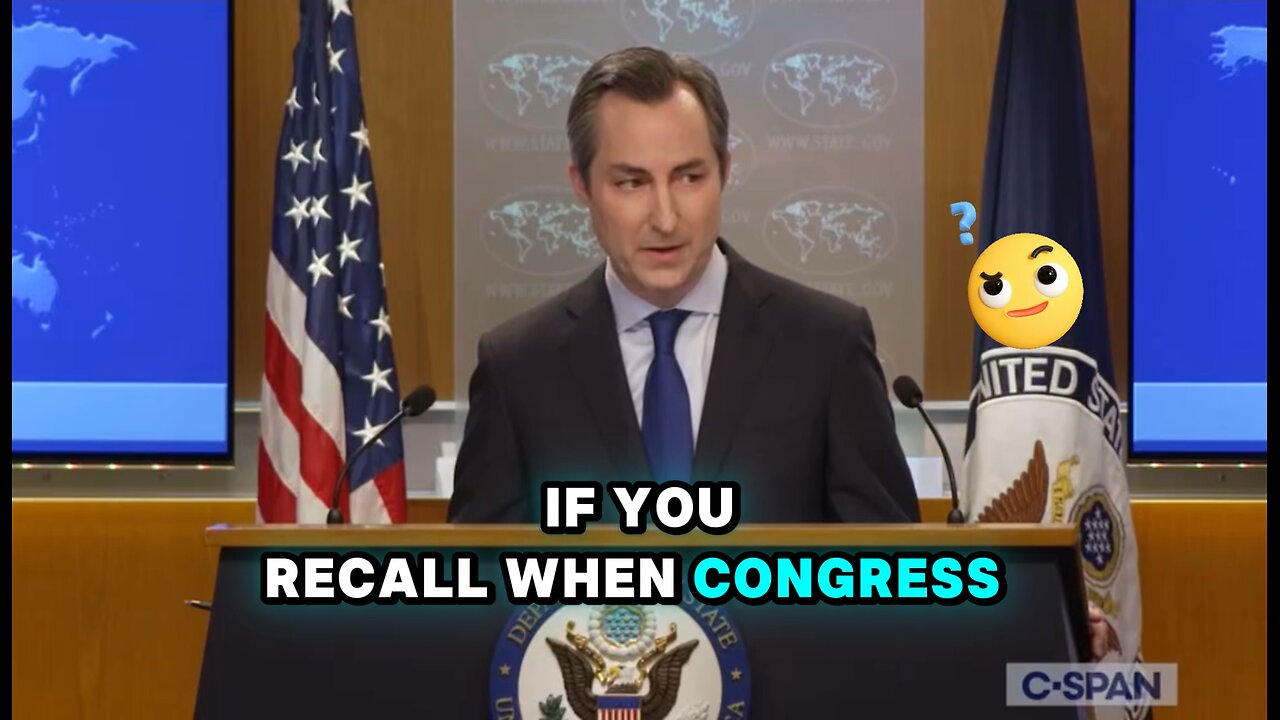 State Department Spox Matt Miller dropped a big One at the Press Briefing