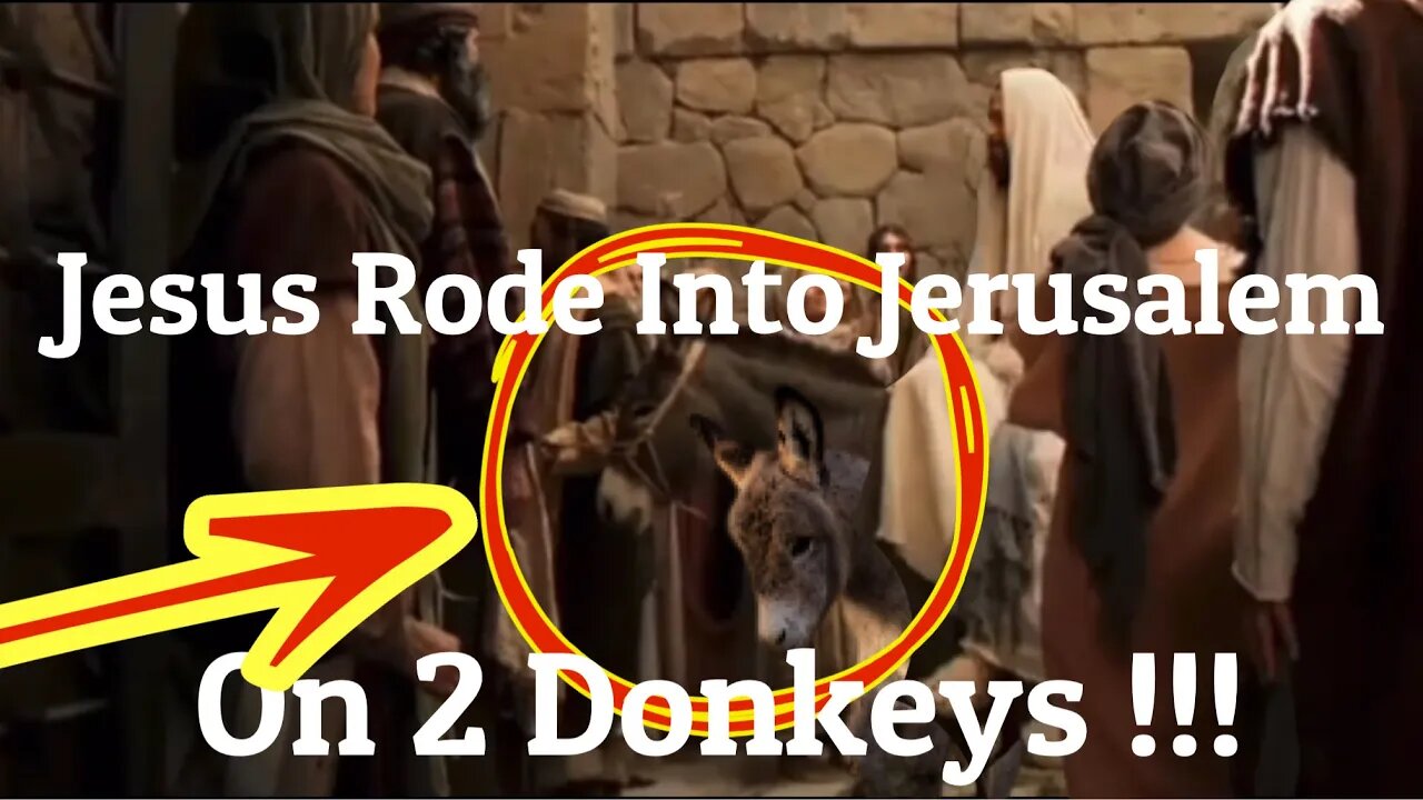 Jesus Rode Into Jerusalem On 2 Donkeys !!!