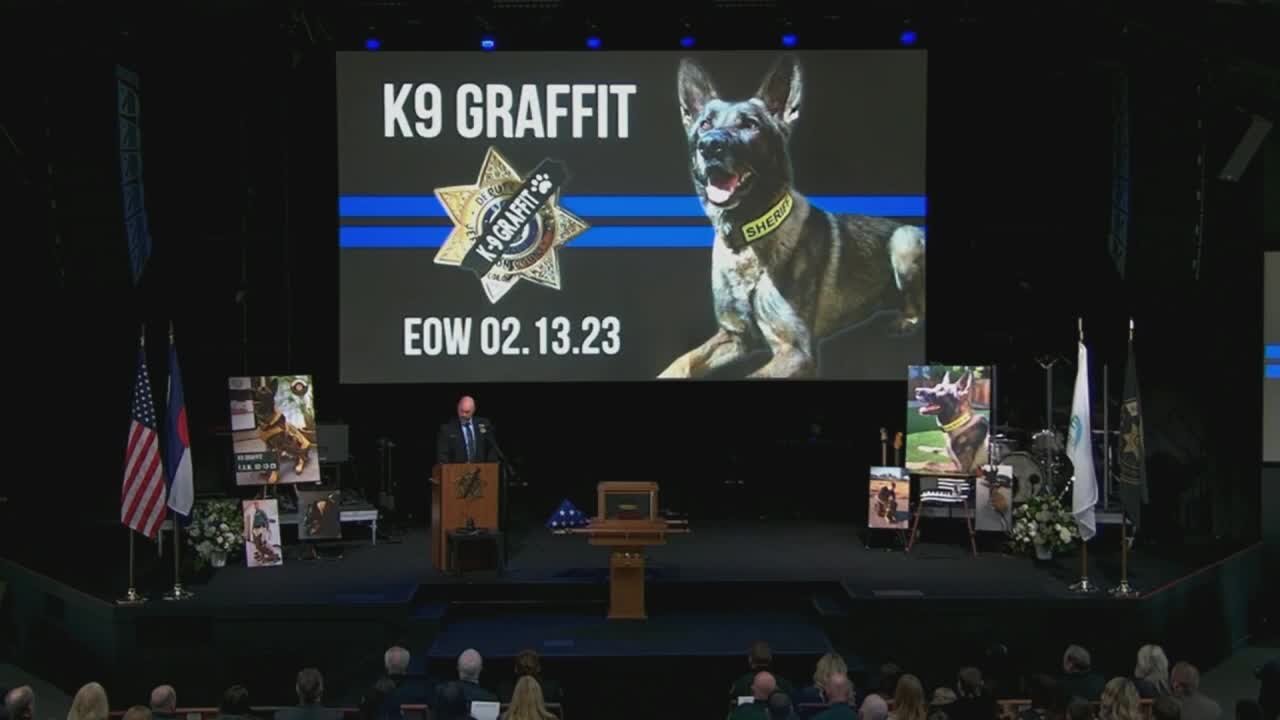 Memorial service for Jefferson County Sheriff's Office K-9 Graffit