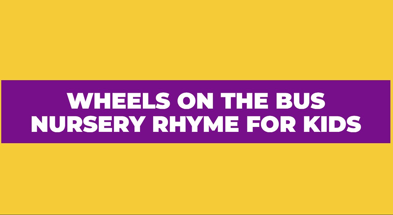 Wheels On The Bus-Street Vehicles Nursery Rhyme for Kids