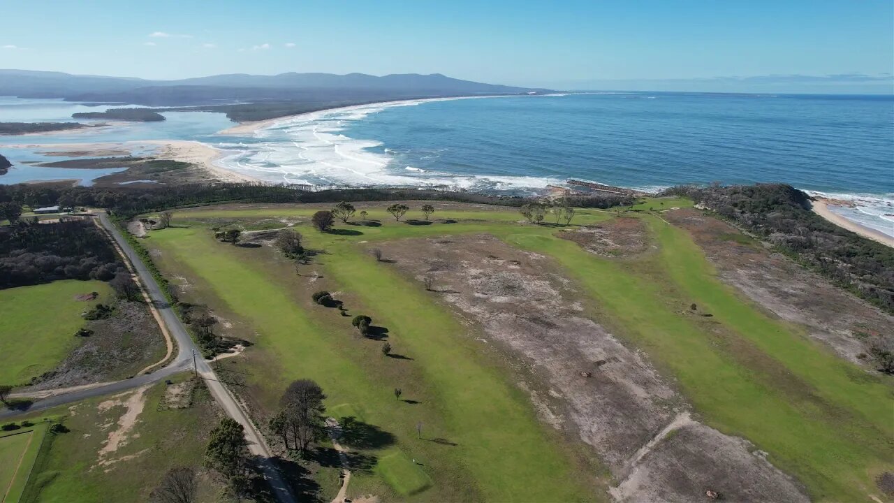 Mallacoota Golf & Country Club end of May 2021, drone view 1080P