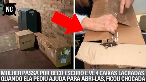 Mulher Passa Por Beco Escuro E Vê 4 Caixas Lacradas. Quando Ela Pediu Ajuda Para Abri-Las...