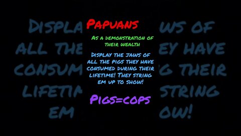 Papuans display pig jaws