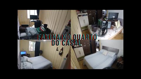 Faxina no quarto do casal- Casa pequena muito mais difícil de limpar