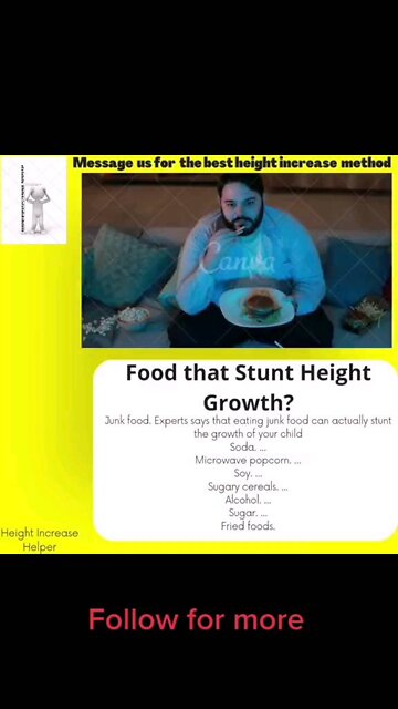 Foods that stunt height growth!