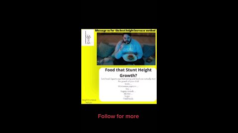 Foods that stunt height growth!