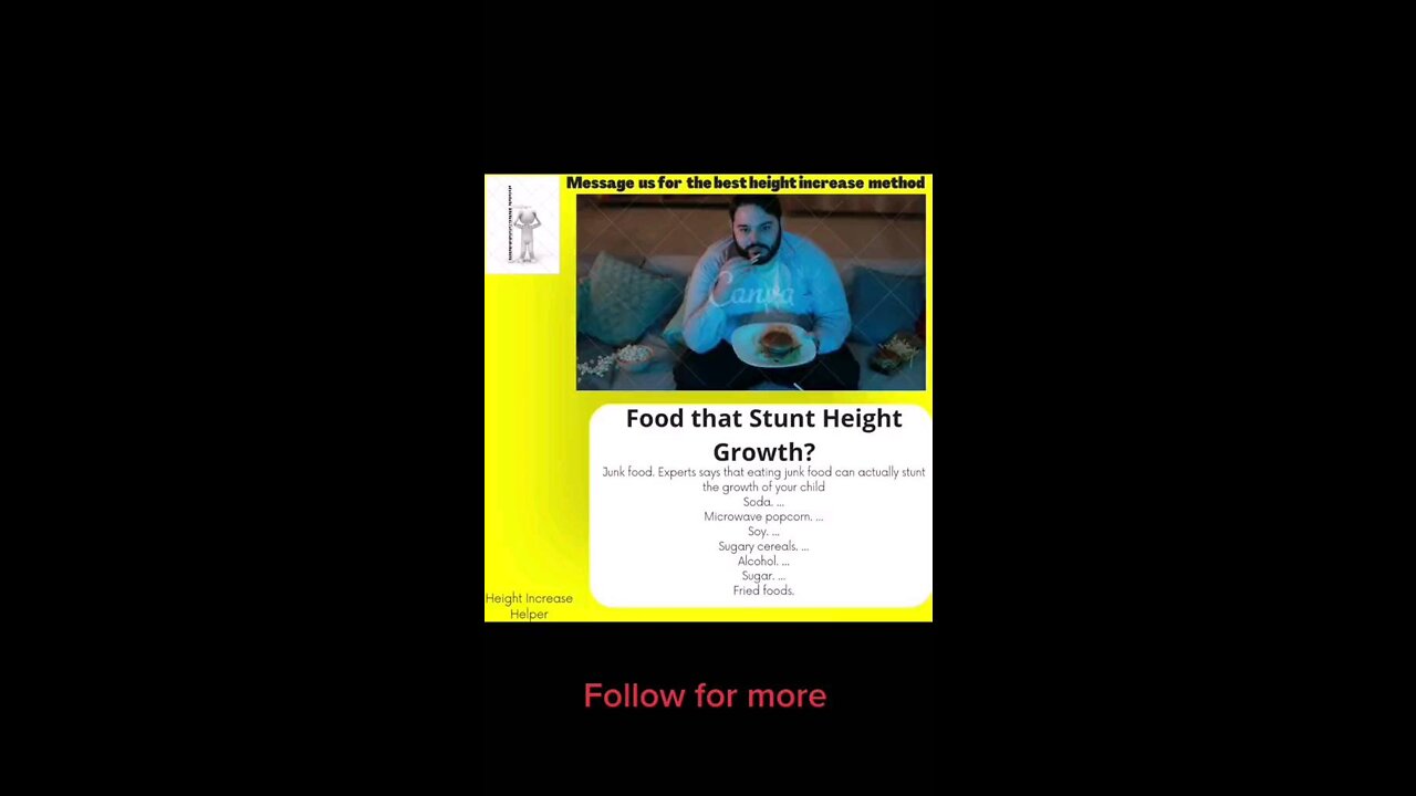 Foods that stunt height growth!