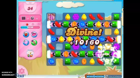 Candy Crush Level 731 Audio Talkthrough, 3 Stars 0 Boosters