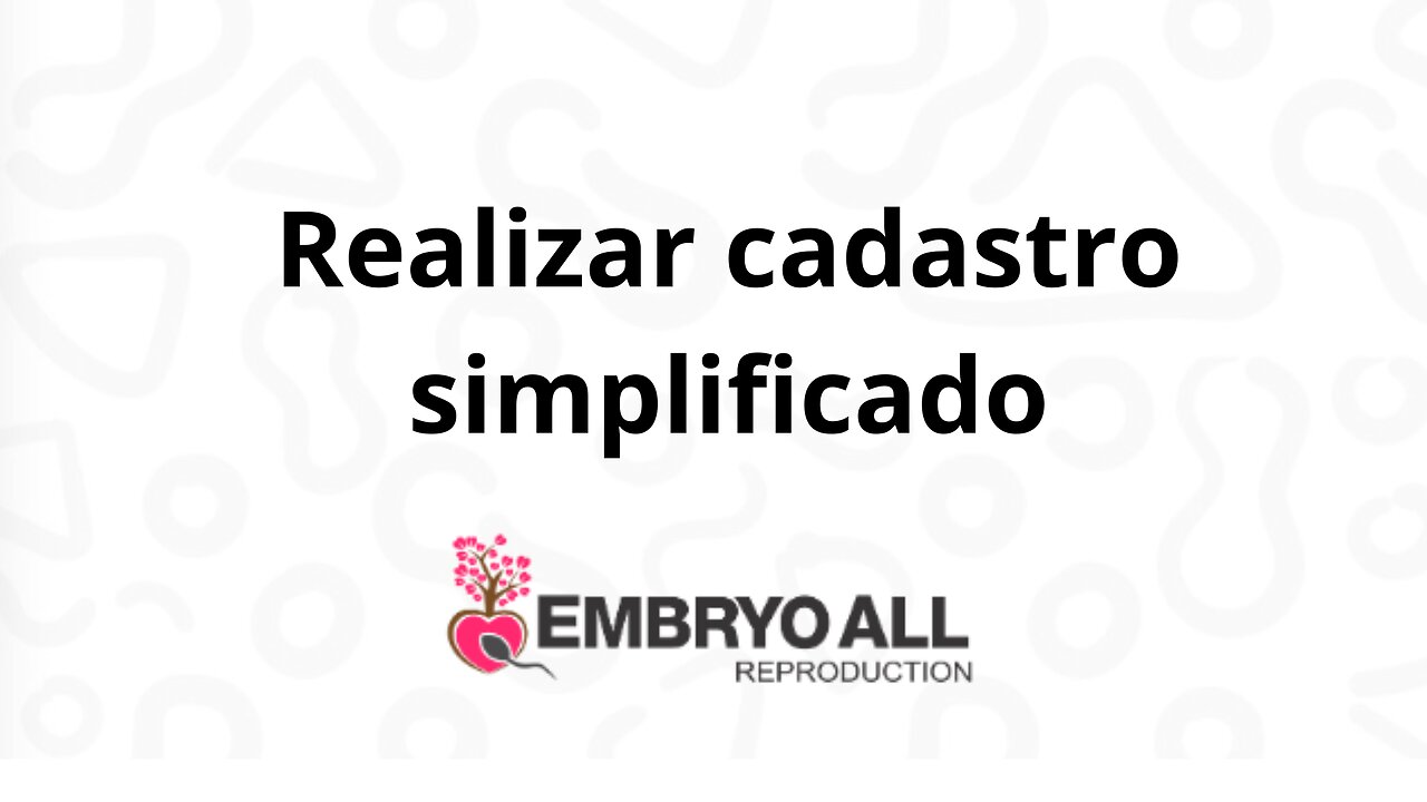 Embryoall - Realizar cadastro simplificado no agendamento