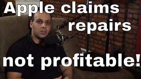 APPLE TELLS CONGRESS IT LOSES MONEY DOING REPAIRS.