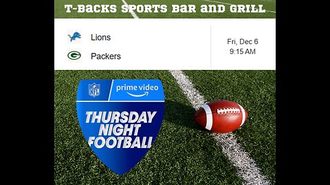T-Backs Sports Bar and Grill Sports Schedule and Chicken Fajitas special for Friday Dec 06, 2024