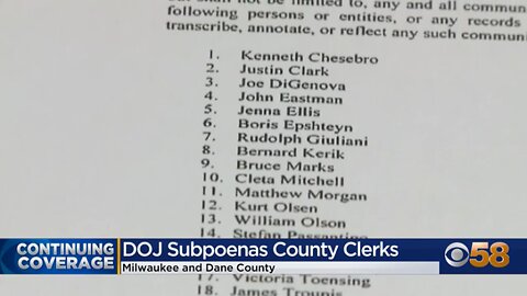And The Beat Goes On | Biden's Weaponized DOJ Subpoenaed WI Election Officials