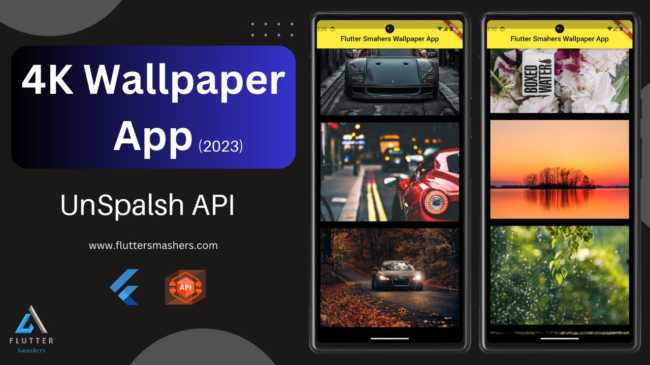 Flutter 4K Wallpaper App (2023) | Unsplash API | Flutter Tutorials for Beginners