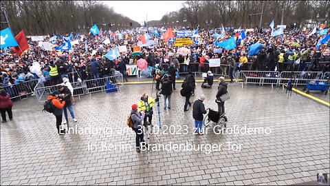 Einladung am 3.10.2023 zur Großdemo in Berlin -Brandenburger Tor
