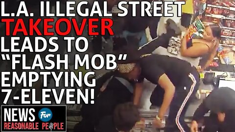 Huge ‘Flash mob of looters’ ransacks LA Harbor Gateway 7-Eleven — everyone caught on video