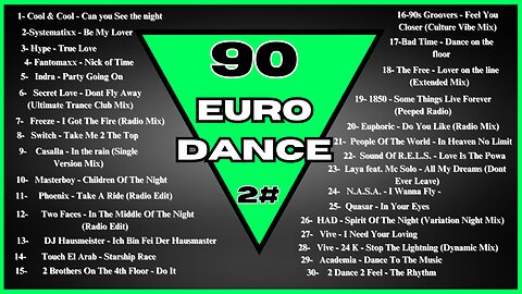 The Best Eurodance ( 90 a 99 ) - Part 2
