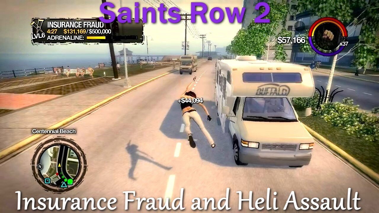 Saints Row 2- With Commentary- Activities/Insurance Fraud and Heli Assault