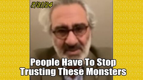 Pascal Najadi Update Today July 31: "People Have To Stop Trusting These Monsters"