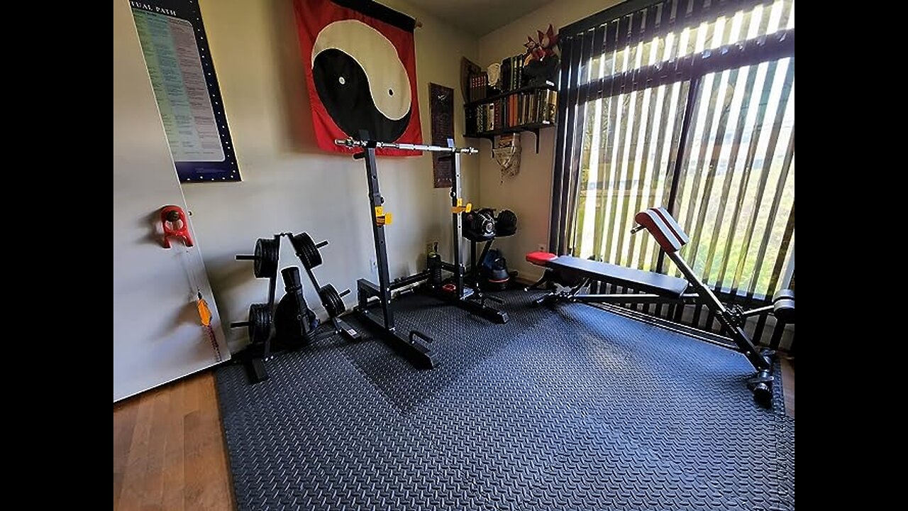 SincMill Squat Rack Machine,Barbell Rack,Folding Weight and Bench Press Rack Stand,Adjustable H...