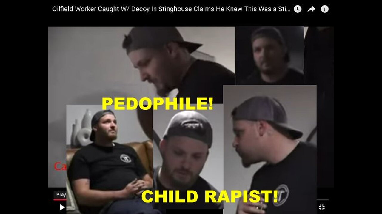 Pedophile Child Rapist Oilfield Worker Psycopath Caught With Decoy In Stinghouse!
