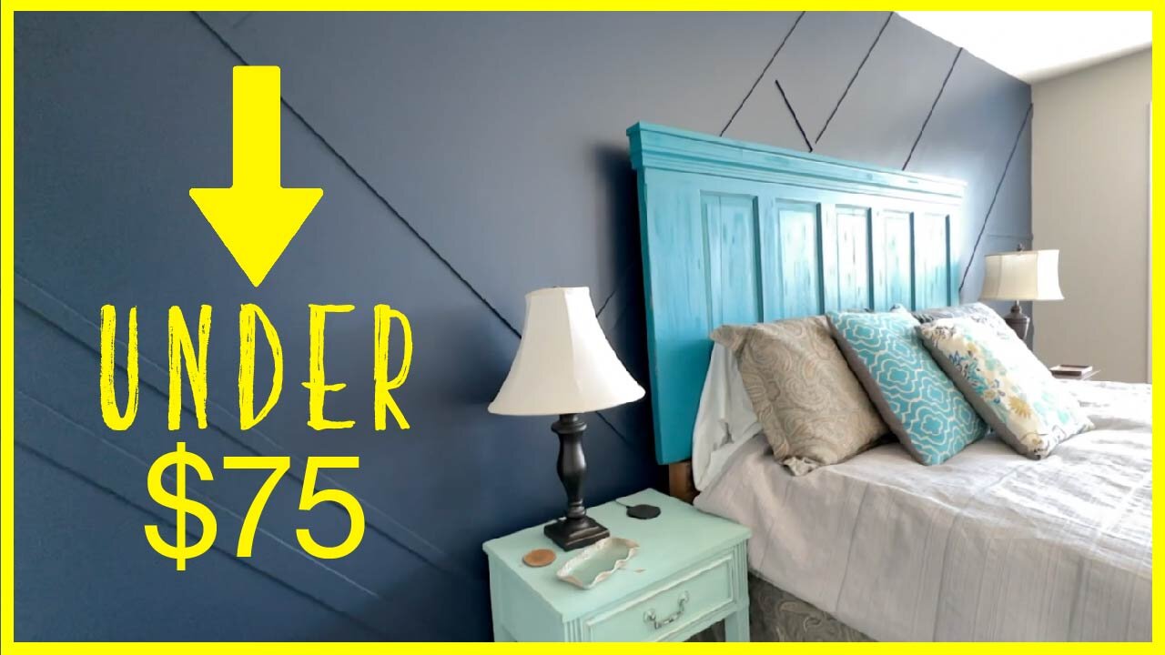 Builder-grade boring to statement piece accent wall