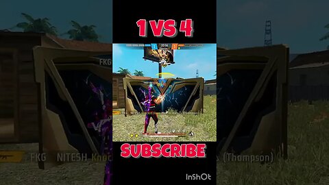 1 vs 4 🥵 situation 🥶 can I kill whole squad 🔥 and take booyah #shorts #freefire #ffshorts #freefire