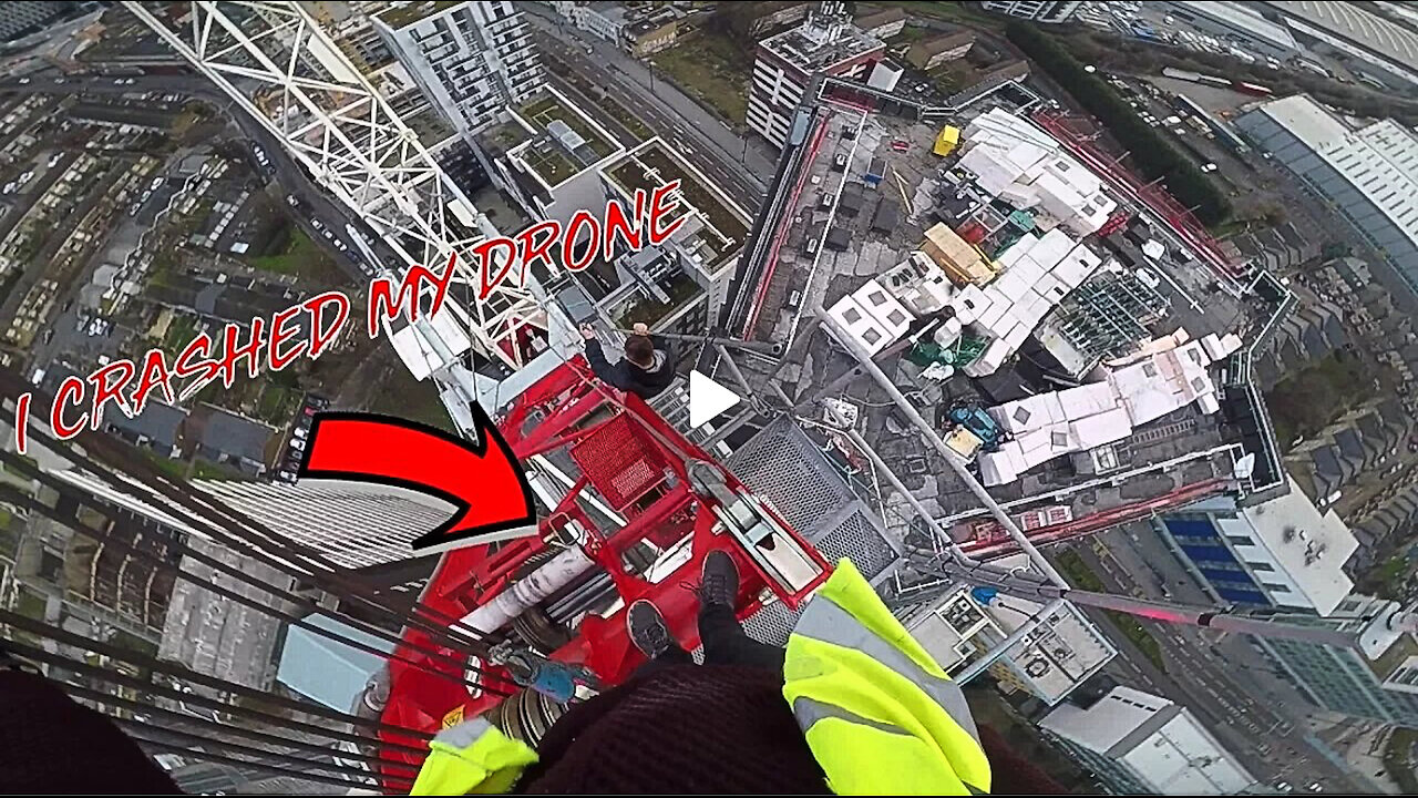34 - Sneaking by Sleeping Security to Climb Crane