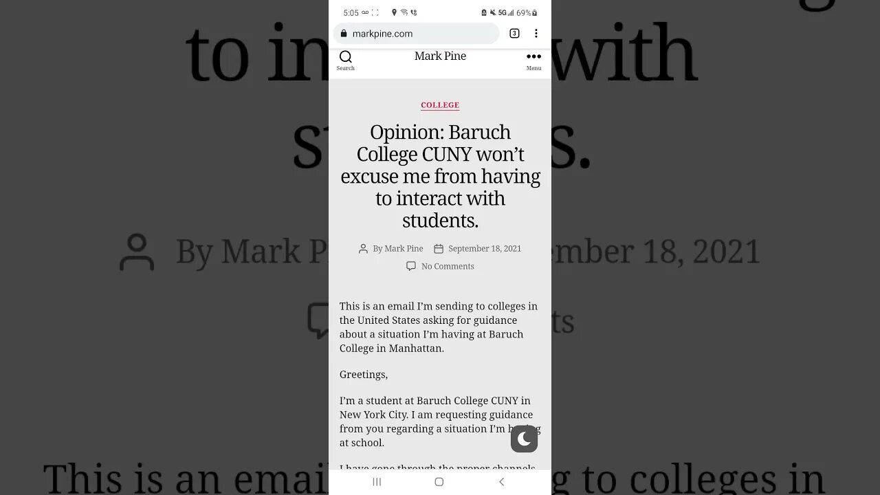 Opinion: Baruch College CUNY won’t excuse me from having to interact with students.