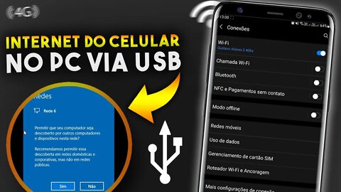 Como COMPARTILHAR INTERNET DO CELULAR para o PC