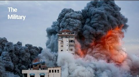 Sangat Mengerikan! Gedung Bertingkat di Gaza Runtuh Setelah Serangan Udara Israel