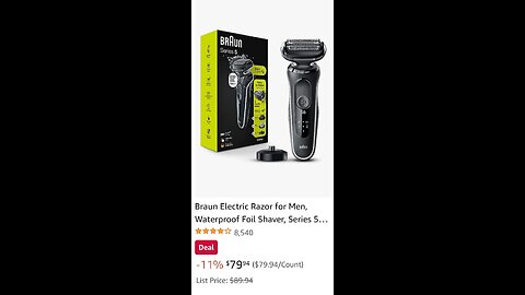 Big deal on Braun Electric Razor for Men, Waterproof Foil Shaver