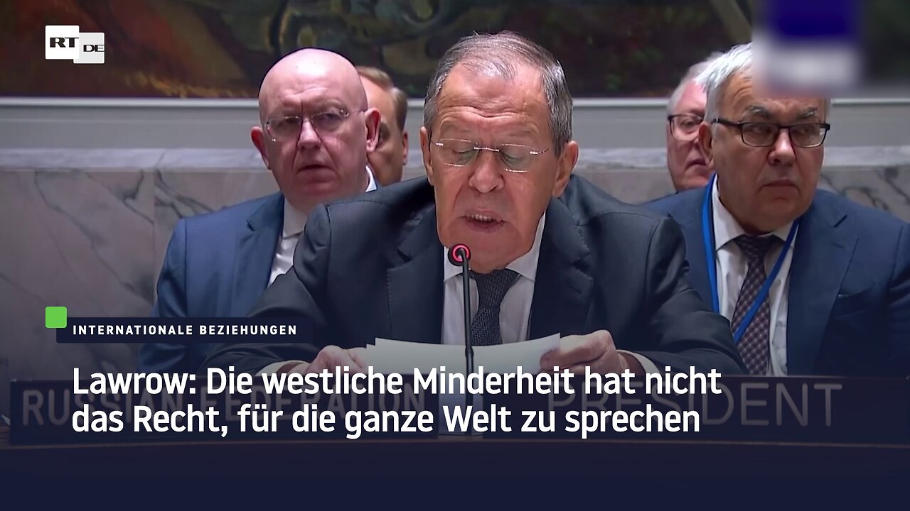 Lawrow: Die westliche Minderheit hat nicht das Recht, für die ganze Welt zu sprechen