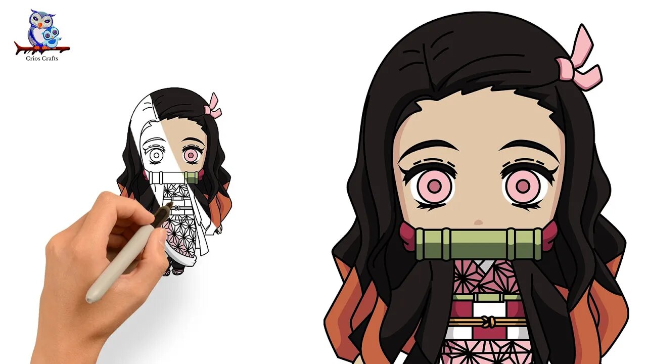 How To Draw Nezuko Kamado Demon Slayer - Manga Art Tutorial