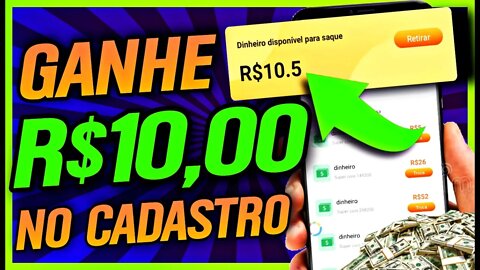 [😱IMPERDÍVEL🔥] ganhe R$10,00 no CADASTRO - APLICATIVO PRA GANHAR DINHEIRO