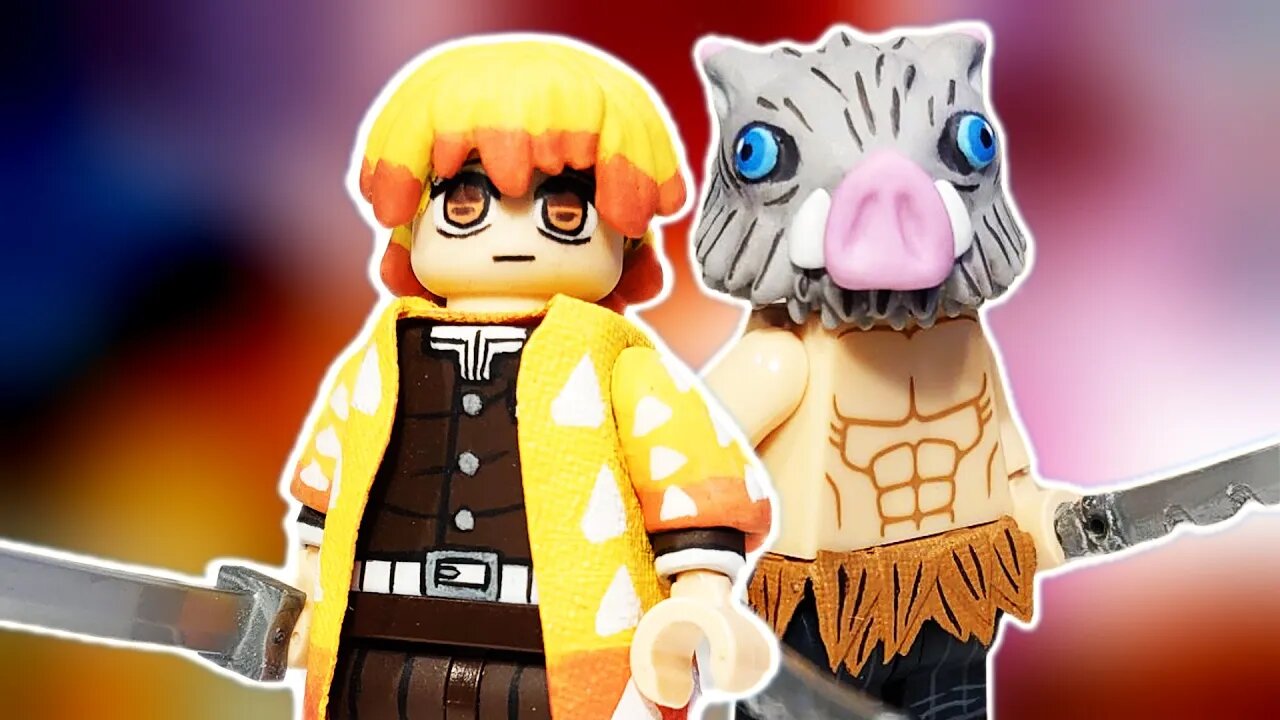 Demon Slayer Zenitsu & Inosuke Lego Custom Minifigures