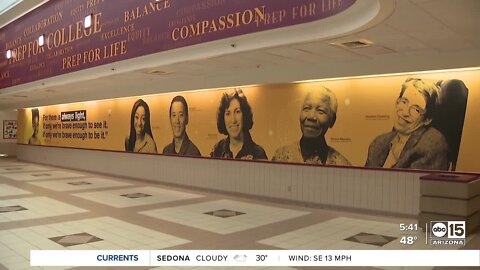 Diverse murals inspiring students at ASU Preparatory Academy
