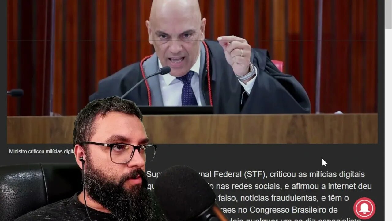 "A internet deu VOZ A IMB3C1S", diz XANDÃO, que assegura que o STF não vai "se acovardar"